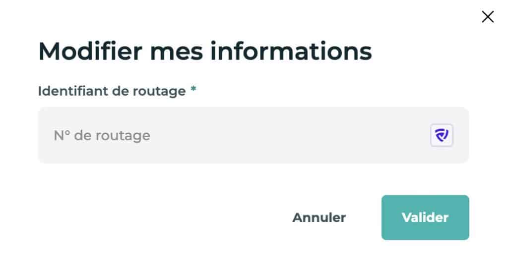 Ajout de l'identifiant de routage sur les espaces clients B2B-B2C